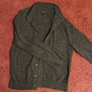 Banana Republic Men's Charcoal Shawl Collar Cardigan
